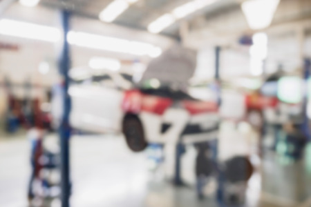 car service centre blurred backgroundの写真素材
