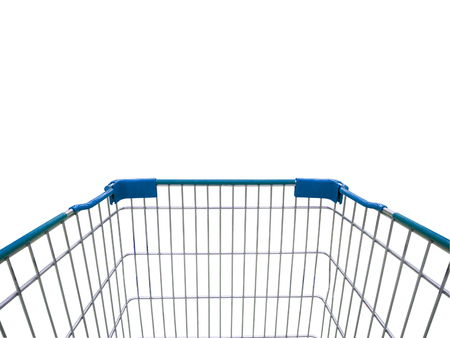 shopping cart isolated on white backgroundの写真素材