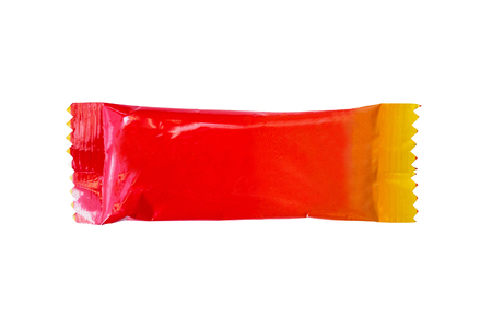 tomato or chilli sauce ketchup sachet packageの写真素材