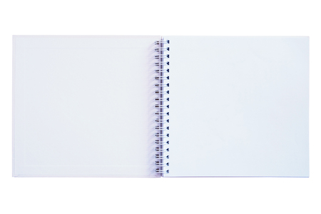 open notebook isolated on white background with clipping pathの写真素材