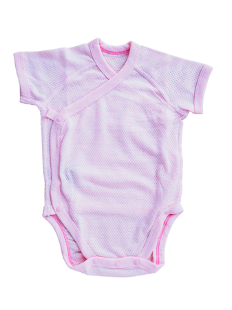 newborn baby clothes isolated on white backgroundの写真素材