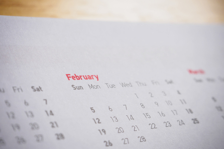 Months and dates on calendar new year 2017の写真素材