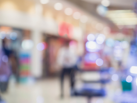 shopping mall blurred backgroundの写真素材