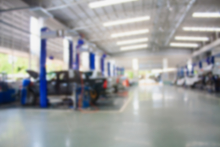 car repair maintenance service center blurred backgroundの写真素材