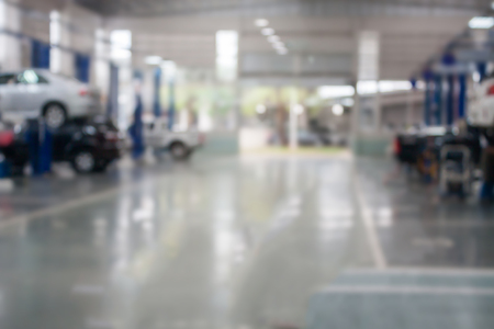auto repair service station blurred backgroundの写真素材
