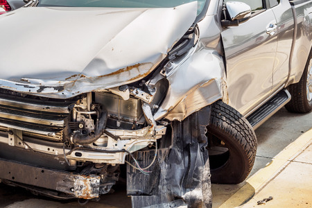 car crash accident backgroundの写真素材