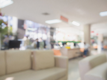 hospital medical interior blurred backgroundの写真素材