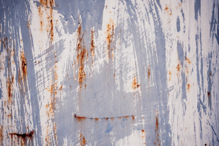 rusty metal texture with blue paint background