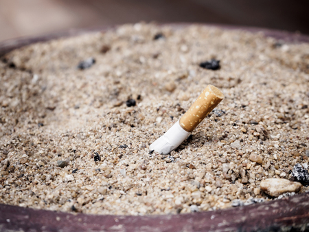 Tobacco Cigarette butt, stop smoking conceptの写真素材