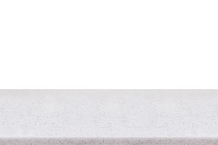 Empty marble stone table top isolated on white background, for create montage product displayの写真素材