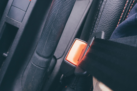 Seat Belt in the carの写真素材