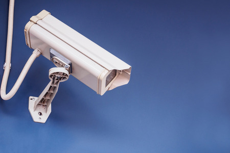 Security CCTV camera on the wall