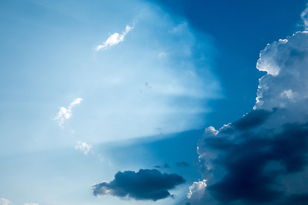 blue sky with cloudsの写真素材