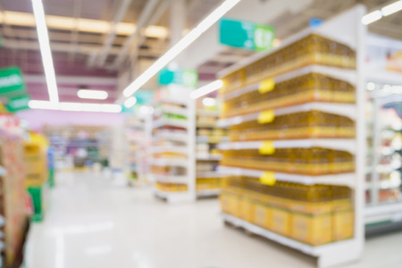 Supermarket abstract blurred backgroundの写真素材
