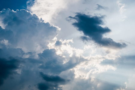 blue sky with cloudsの写真素材