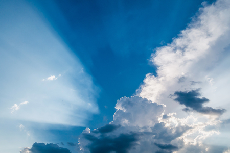 blue sky with cloudsの写真素材