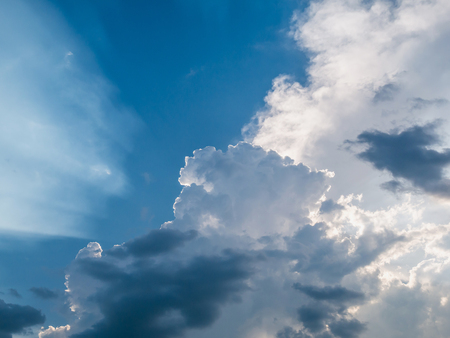 blue sky with cloudsの写真素材