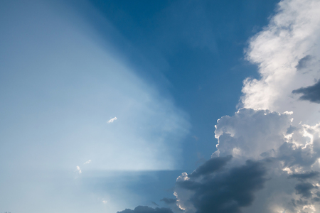 blue sky with cloudsの写真素材