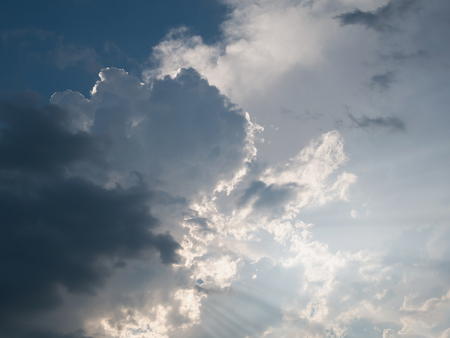 blue sky with cloudsの写真素材