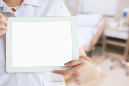 Abstract blurred hospital room interior for backgroundの写真素材