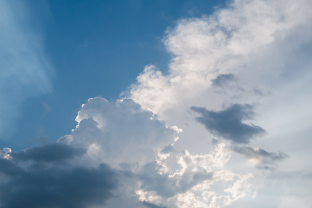 blue sky with cloudsの写真素材