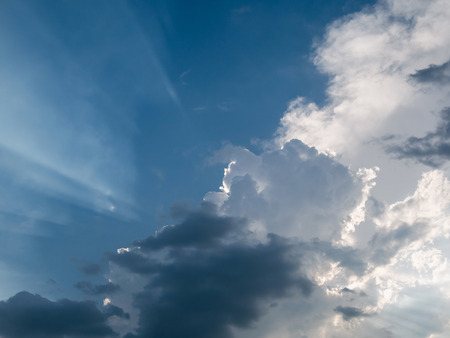 blue sky with cloudsの写真素材