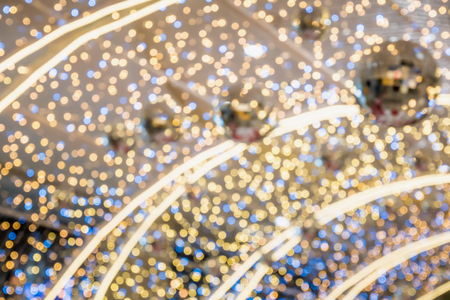 Christmas Light Bokeh festive blur for backgroundの写真素材