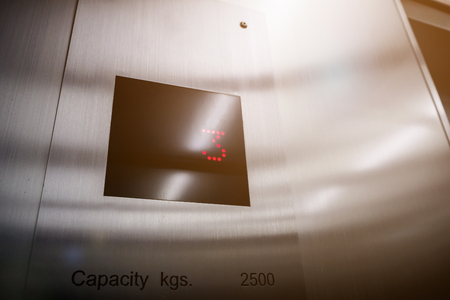 elevator screen show floor numberの写真素材