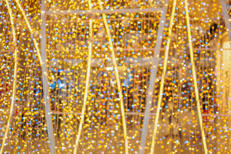Christmas Light Bokeh festive blur for backgroundの写真素材