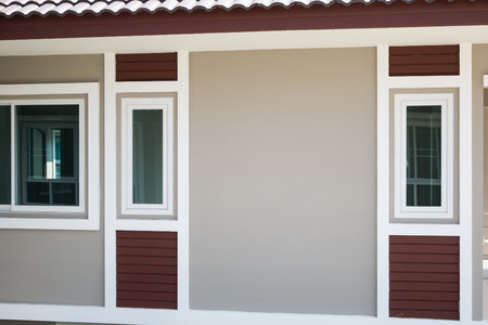  New house with window frameの写真素材