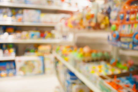 kids toy for baby department store in shopping mall blur backgroundの写真素材