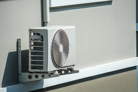air condition outdoor unit compressor install outside the houseの写真素材