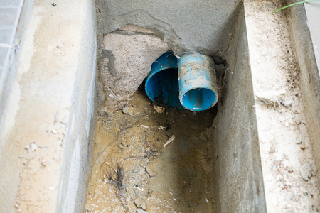 sewer pipe of the houseの写真素材