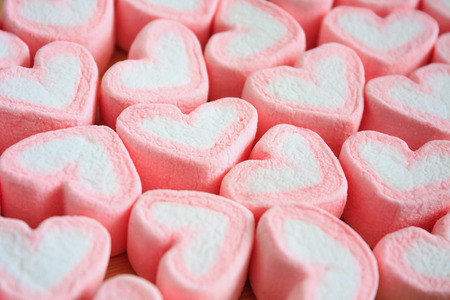 heart shape marshmallow for valentines backgroundの写真素材