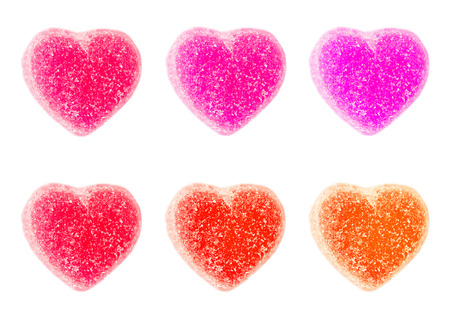 Valentines Day Heart Candy Isolated on White Backgroundの写真素材