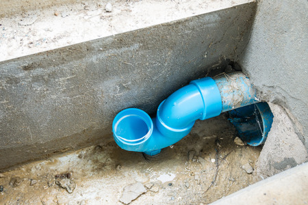 Anti odor U trap sewer pipe of the house for protect bad smellの写真素材