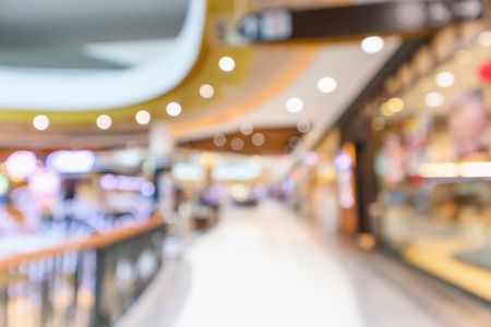 Abstract blur modern shopping mall interior defocused backgroundの写真素材