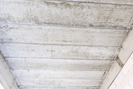 reinforced concrete slabs of residential house building under constructionの写真素材