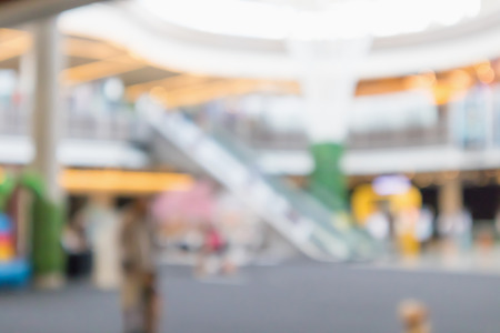 Abstract blur modern shopping mall interior defocused backgroundの写真素材