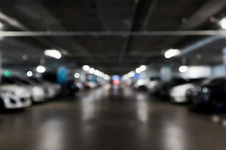 blur car parking abstract backgroundの写真素材