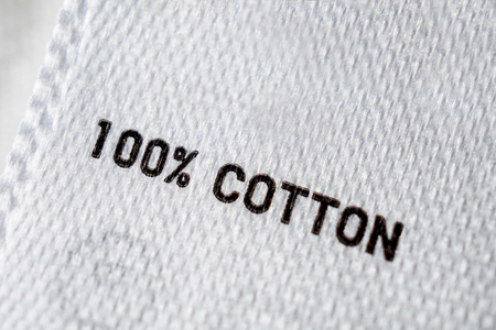 cotton fabric clothes labelの写真素材
