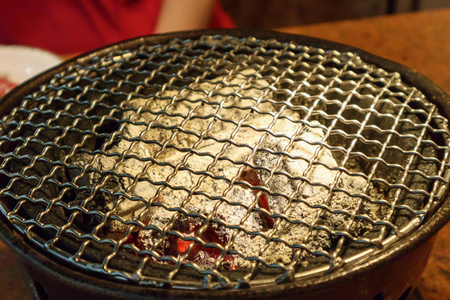 Empty charcoal grill korean styleの写真素材