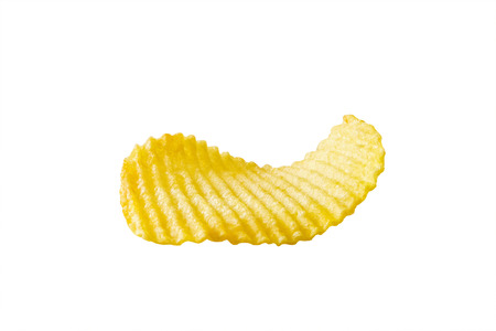 potato chips snack isolated on white background with clipping pathの写真素材