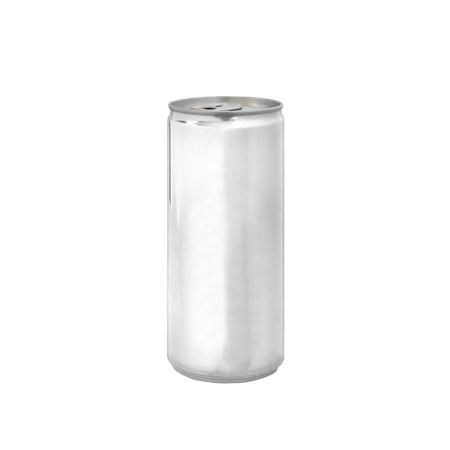 Aluminum soft drink soda can isolated on white background
