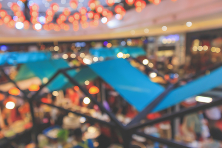 Abstract blur modern shopping mall interior defocused backgroundの写真素材