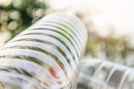 plastic bottles for recycling background conceptの写真素材