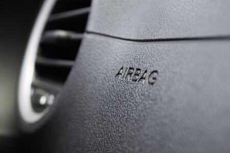 Safety airbag sign in modern carの写真素材