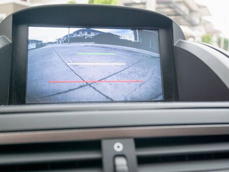 Car rear view video camera screen monitor display