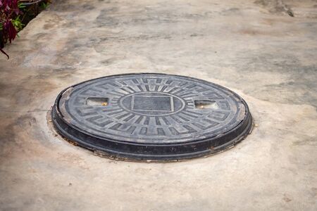 Septic tank underground waste treatment systemの写真素材