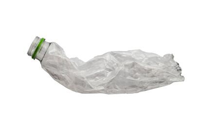 recycled plastic bottle isolated on white backgroundの写真素材